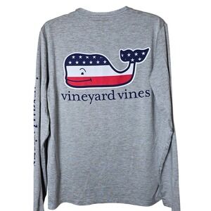 Vineyard Vines Graphic Tee Mens XS Grey Heather USA Whale NWT